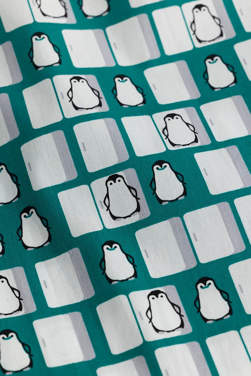Penguin Print Green Pyjama