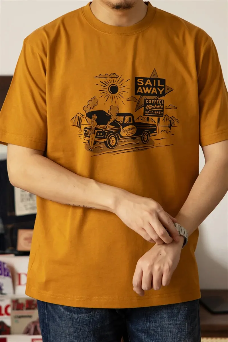 Pickup Truck Graphic Tee Road Trip Cotton T-Shirt