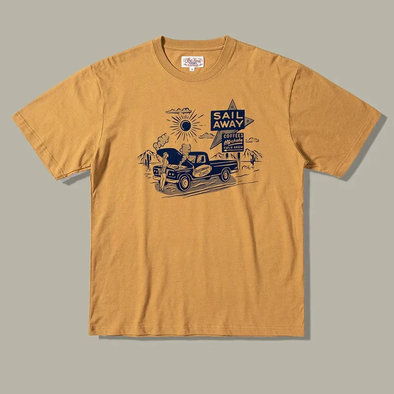 Pickup Truck Graphic Tee Road Trip Cotton T-Shirt