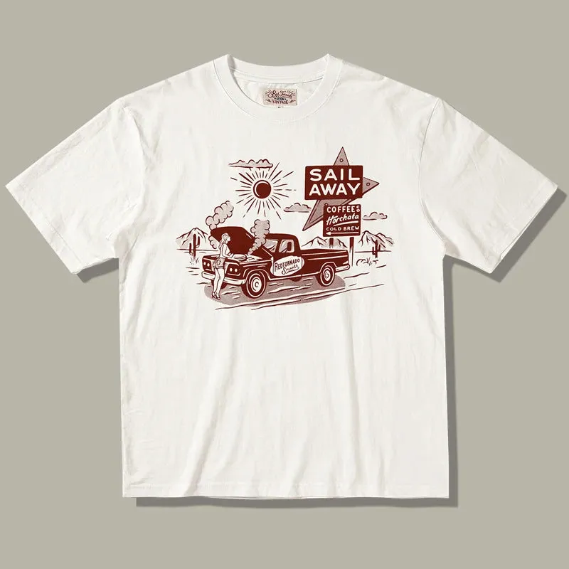 Pickup Truck Graphic Tee Road Trip Cotton T-Shirt