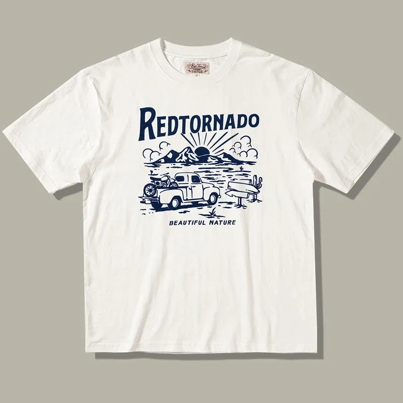 Pickup Truck Graphic Tee Road Trip Cotton T-Shirt