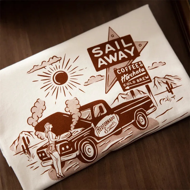 Pickup Truck Graphic Tee Road Trip Cotton T-Shirt