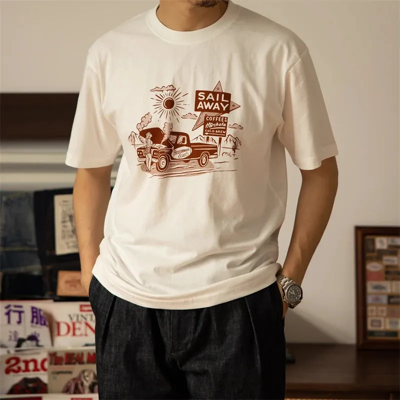 Pickup Truck Graphic Tee Road Trip Cotton T-Shirt