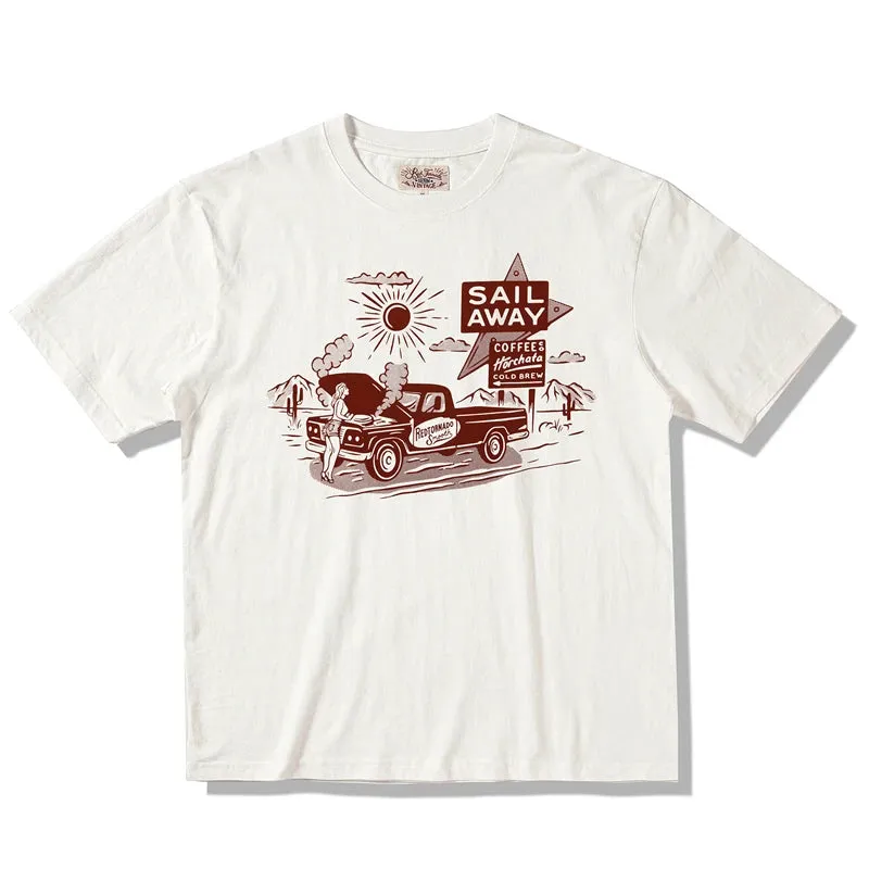 Pickup Truck Graphic Tee Road Trip Cotton T-Shirt