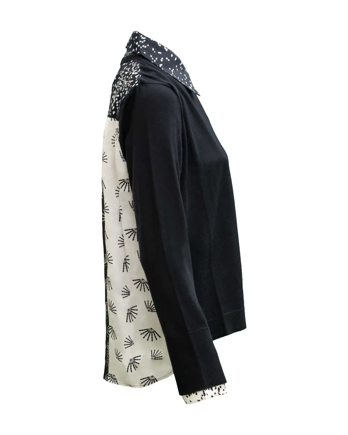 Printed Back Sweater