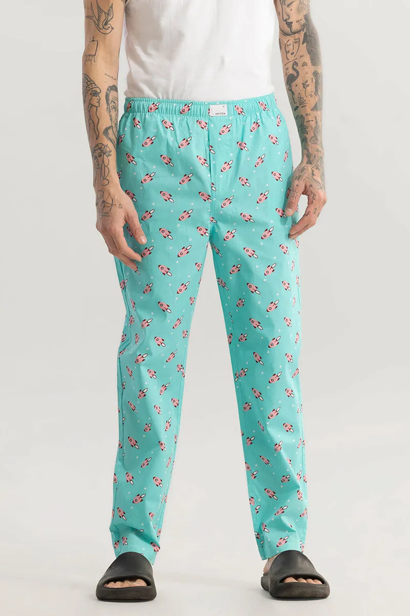 Rocket Print Blue Pyjama