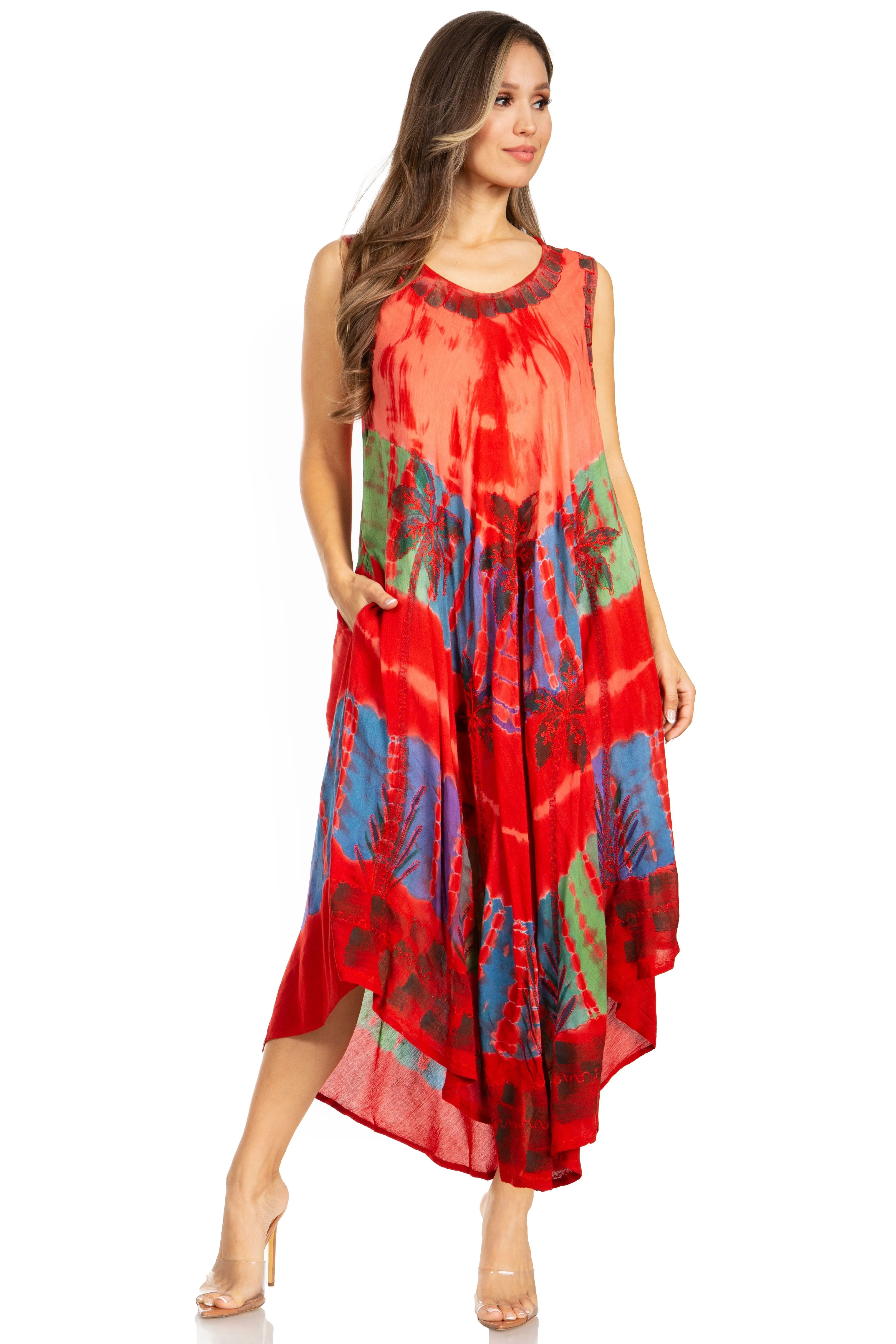 Sakkas Tasanee Caftan Tank Dress / Cover Up