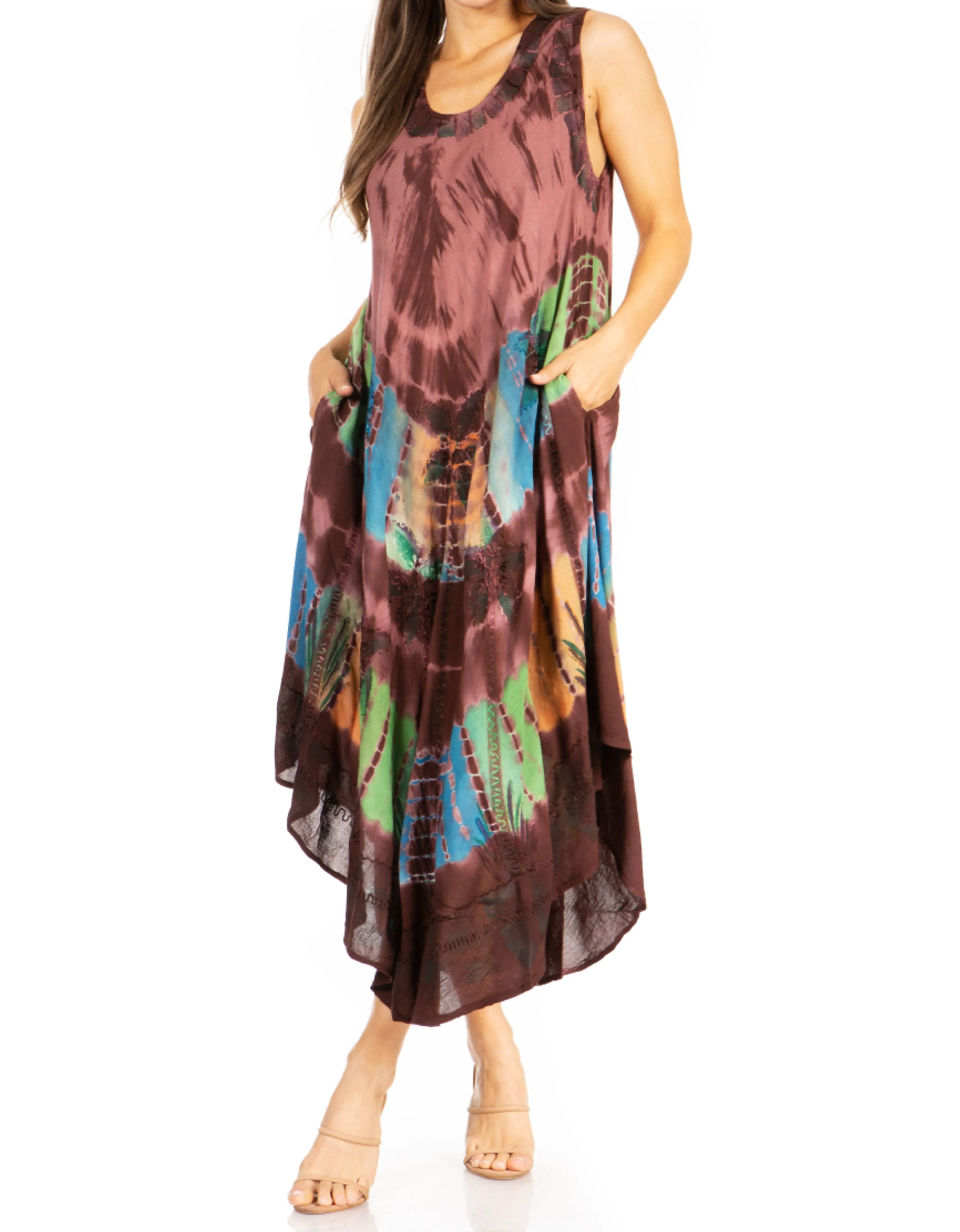 Sakkas Tasanee Caftan Tank Dress / Cover Up