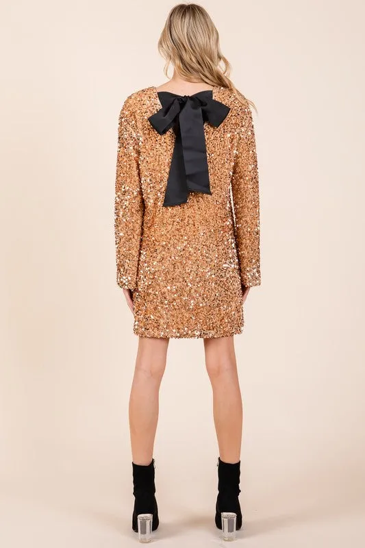Sequin Cocktail Mini Dress