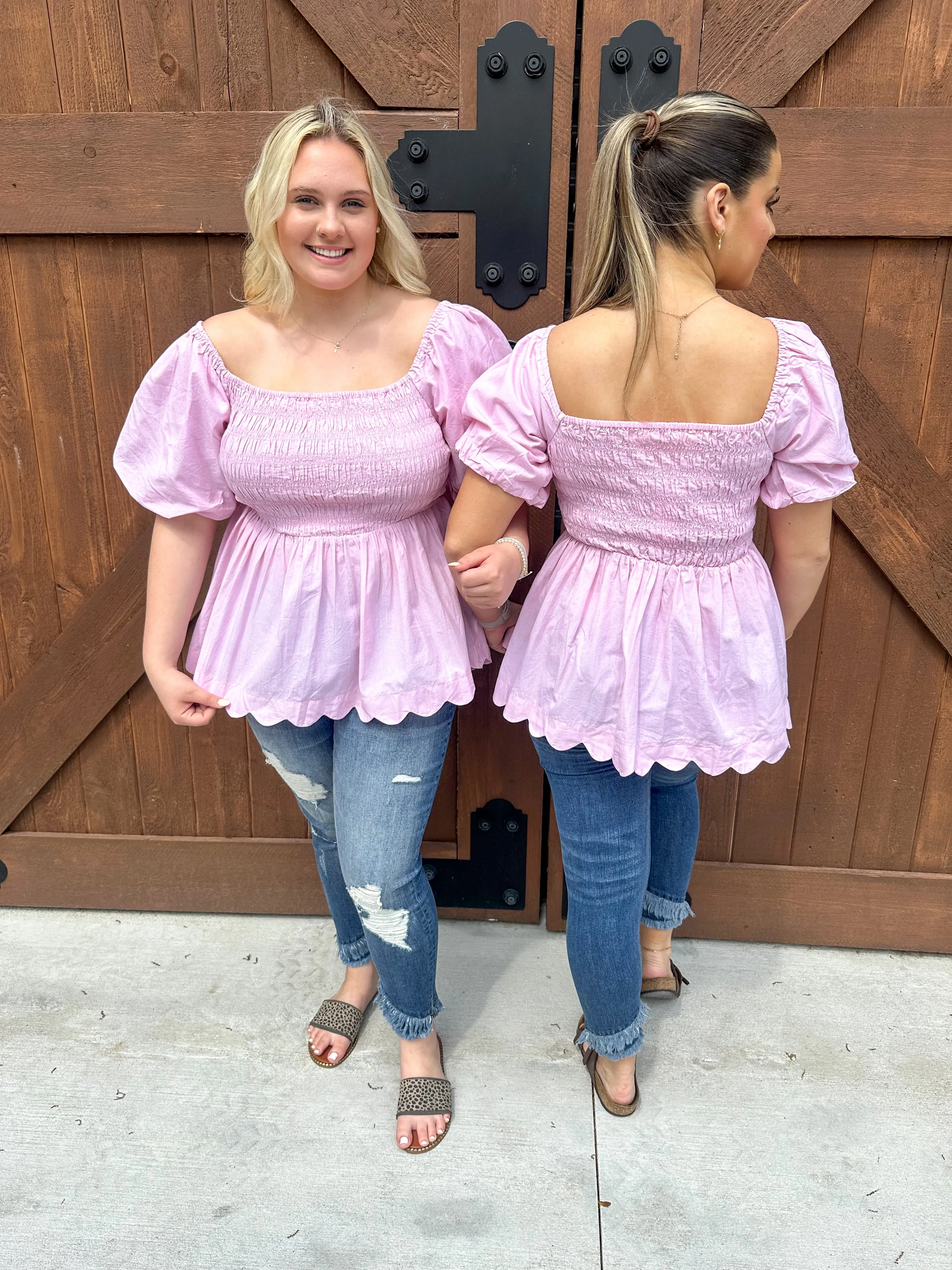 Simply Southern Light Pink Blouse