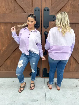 Simply Southern Pastel Lavender Blouse