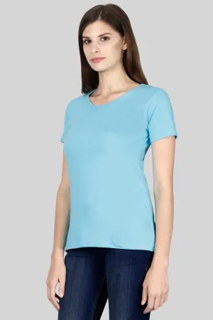 SkyBlue Scoop Neck T-shirt for women