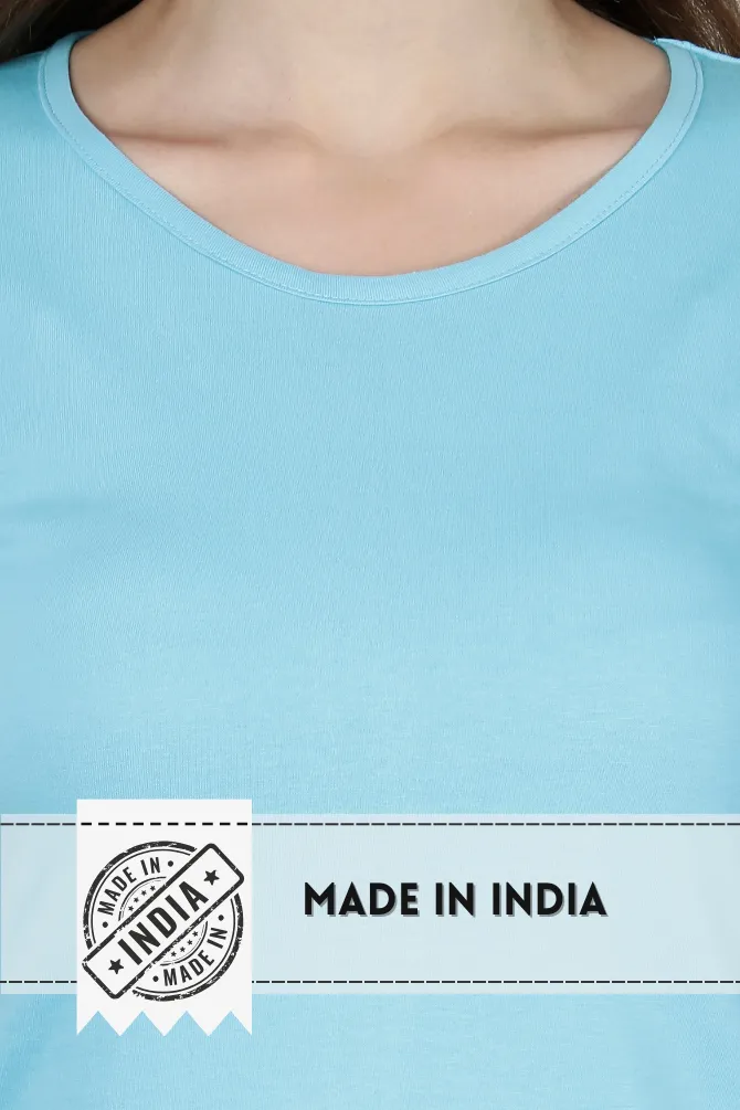 SkyBlue Scoop Neck T-shirt for women