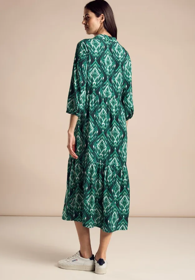 STREET ONE<BR>
Cool Vintage Midi Dress<BR>
Green<BR>