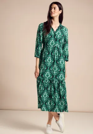 STREET ONE<BR>
Cool Vintage Midi Dress<BR>
Green<BR>