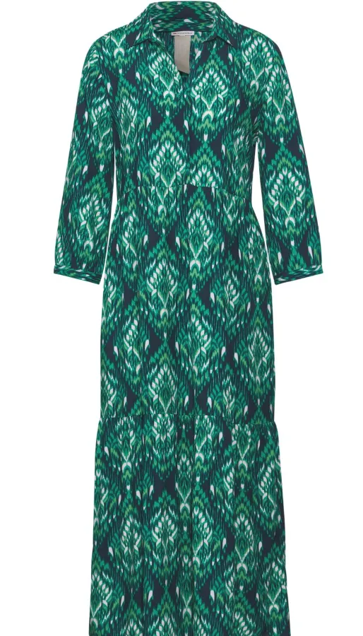 STREET ONE<BR>
Cool Vintage Midi Dress<BR>
Green<BR>