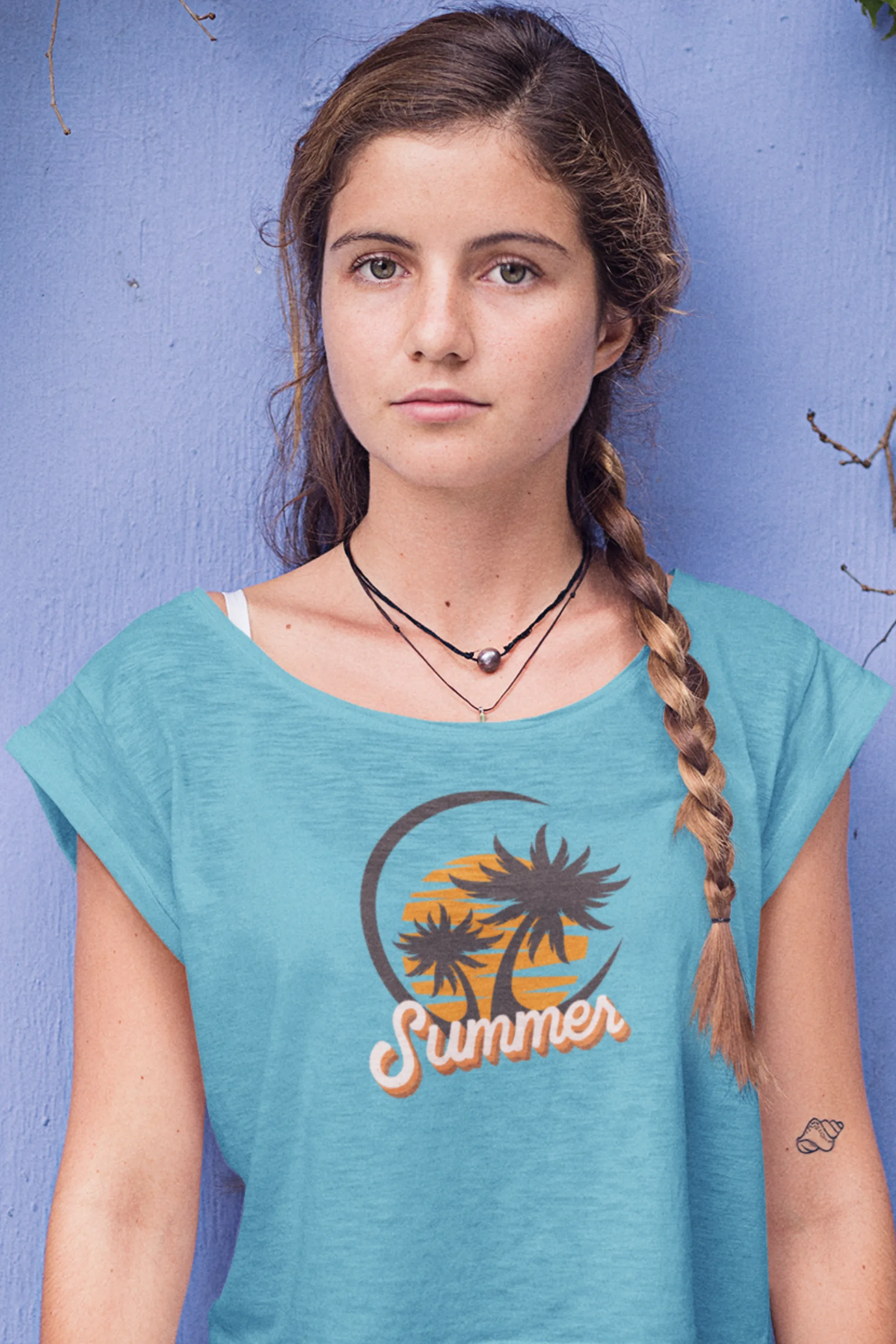 Summer Adventures Printed Scoop Neck T-shirt for women
