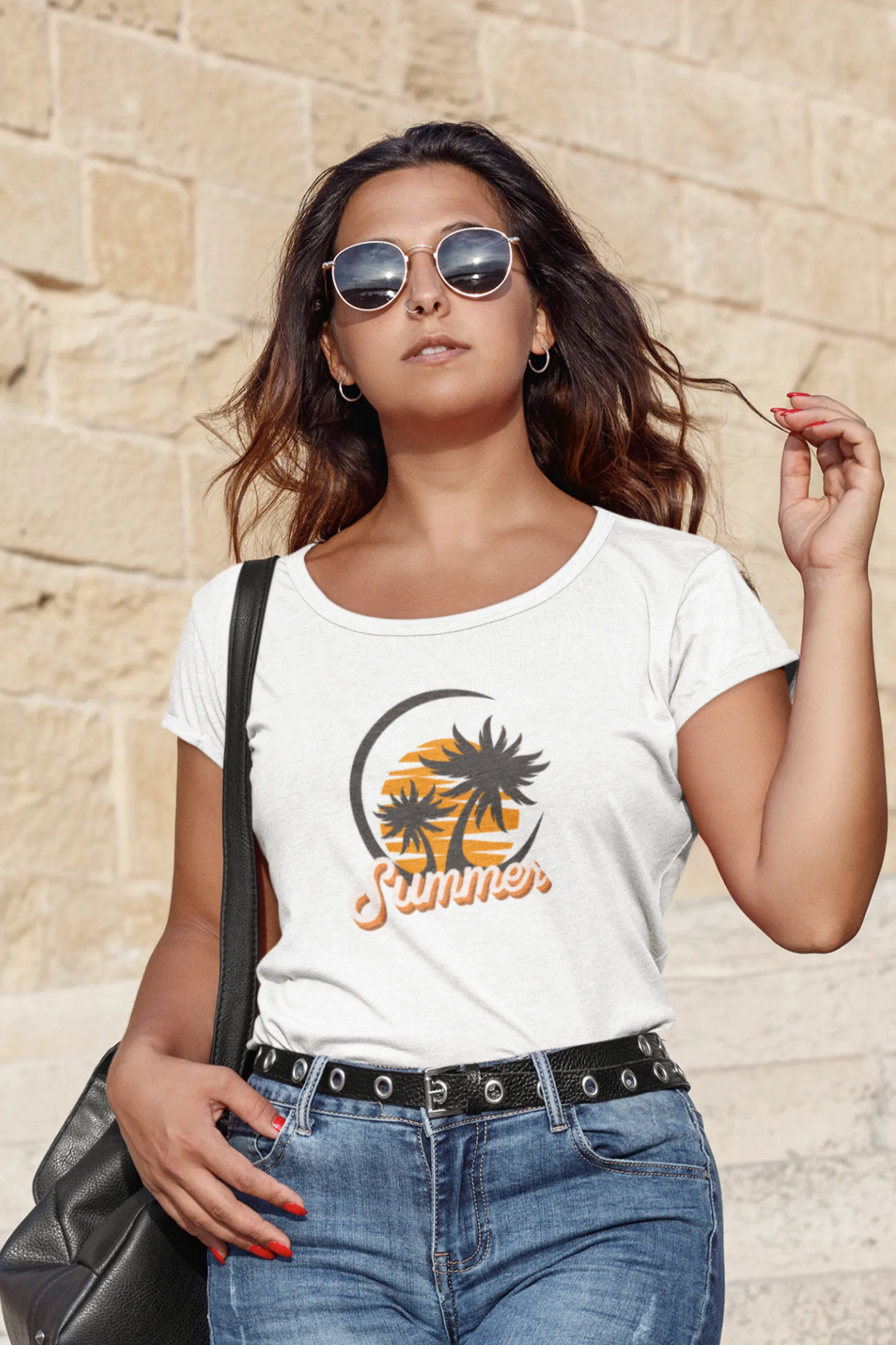 Summer Adventures Printed Scoop Neck T-shirt for women