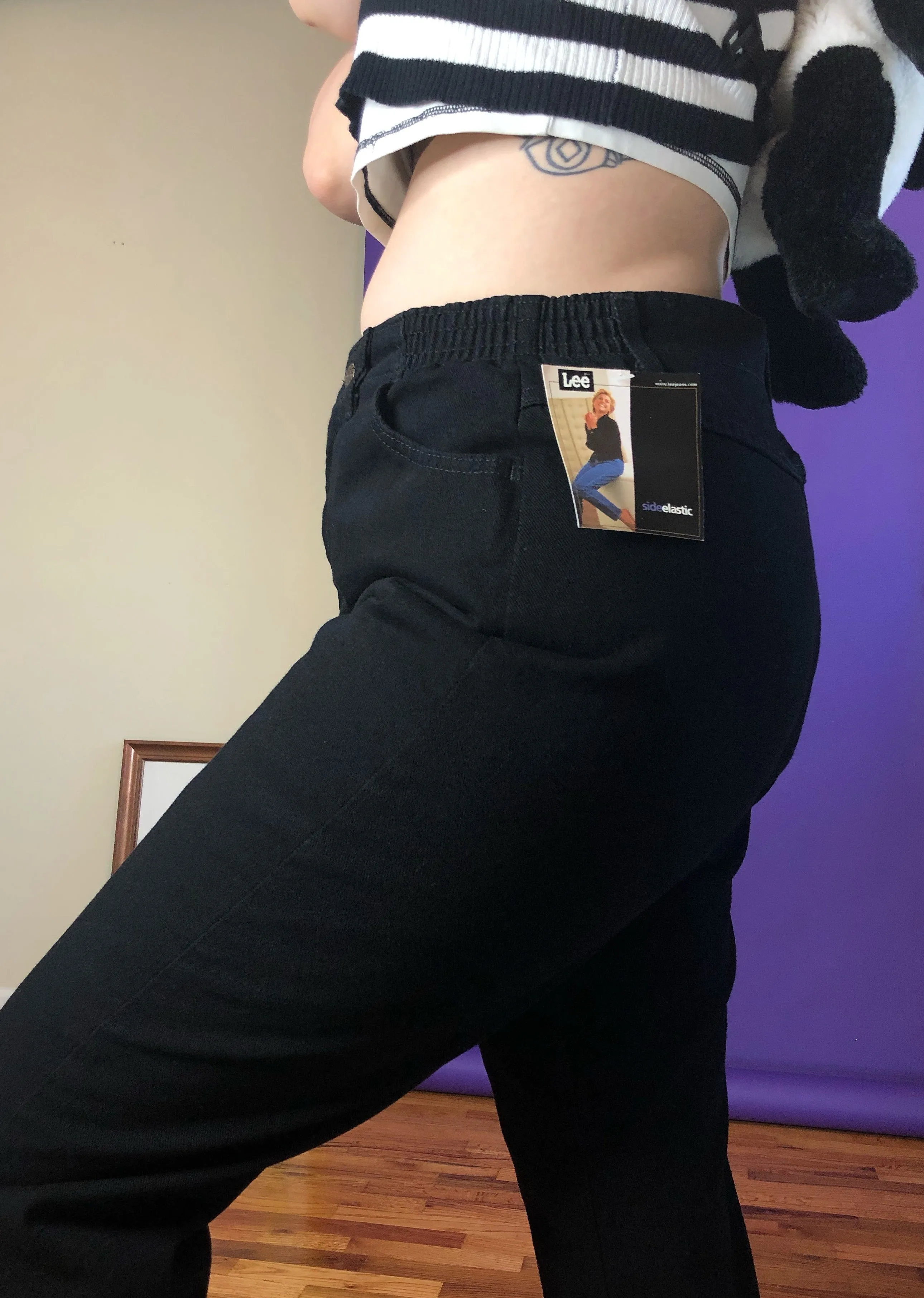 Vintage Deadstock Dream Black Mom Jeans - XL