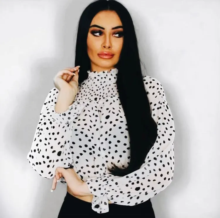 White Polka Dot blouse