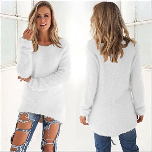 Women Shirt,Neartime Casual Fleece Long Sleeve Sweaters Blouse