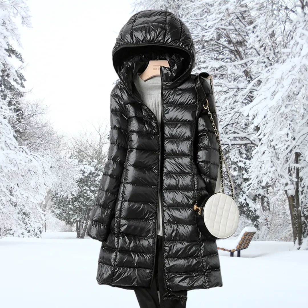 Women's Casual Hooded Zippered Puffer Warm Down Jacket Coat | Ideal for Autumn/Winter