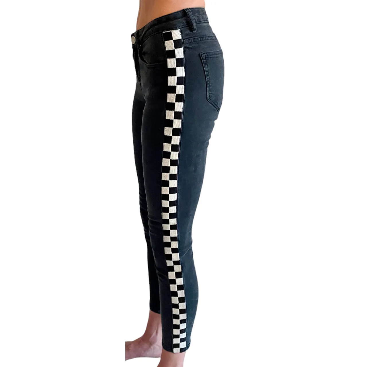 Zoe Karssen Checked Side Jeans